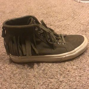 High top fringe vans